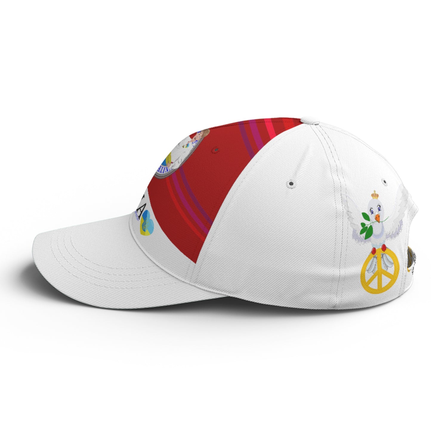 Basketball Cap GLOBAL FREEDOM UNITED© Couple Ukrain Red