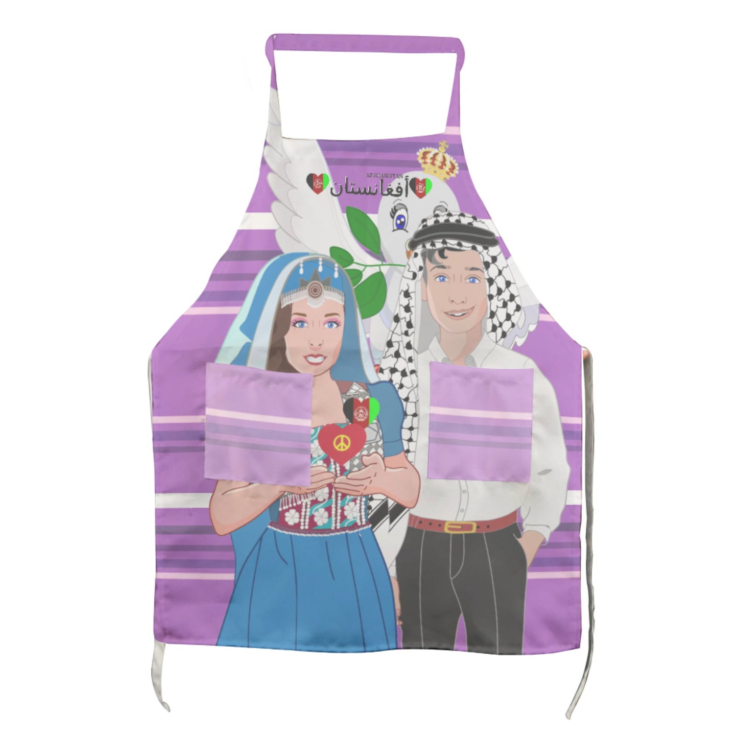 Apron GLOBAL FREEDOM UNITED© Couple Afghanistan Lilac