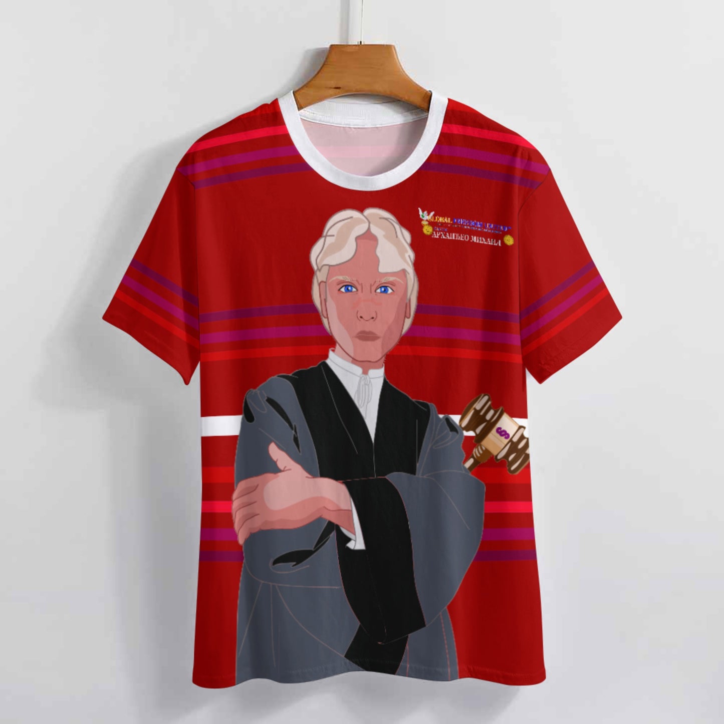 Women´s T-shirt  GLOBAL FREEDOM UNITED© Archangel Michael Serbia V5 Red