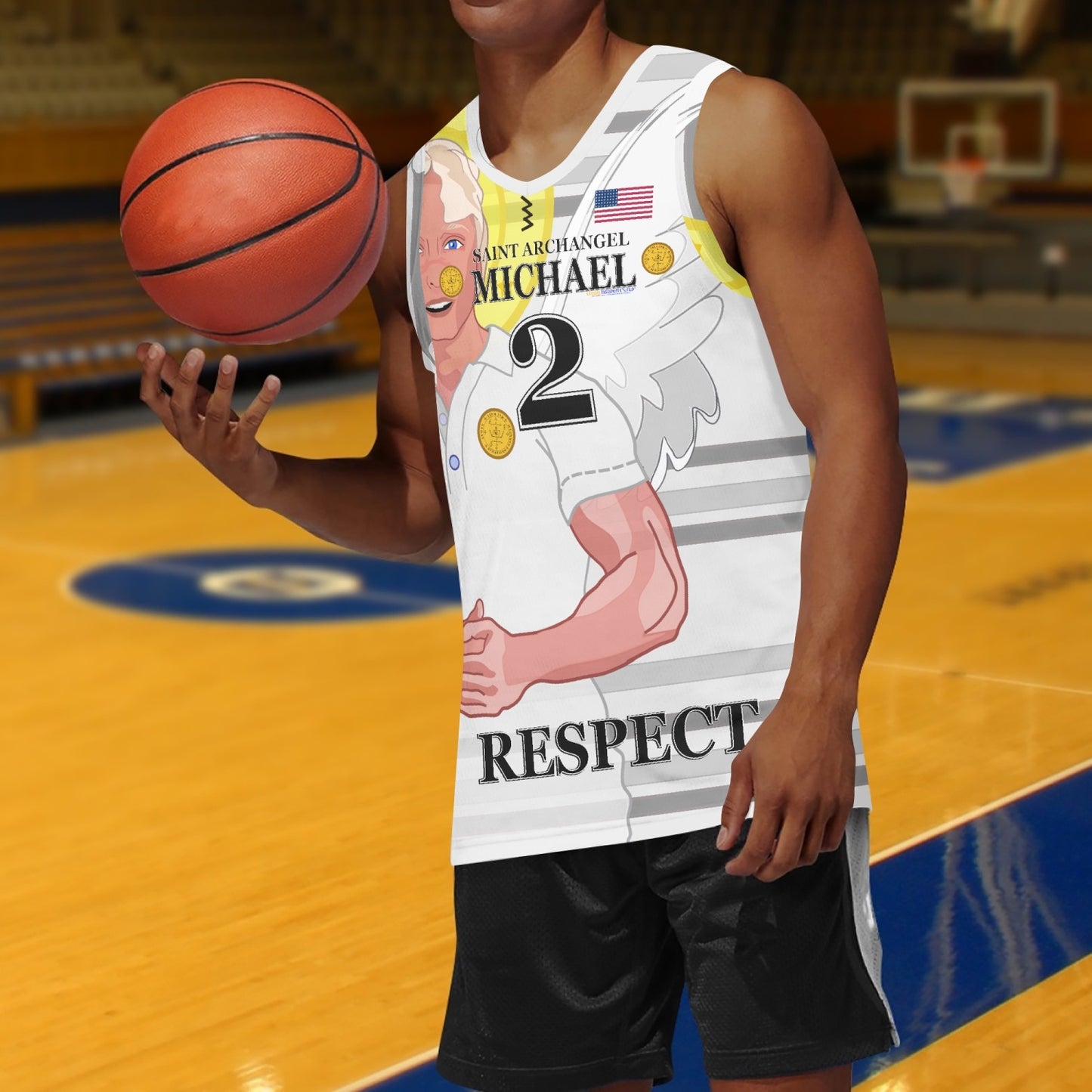 Basketball Jersey GLOBAL FREEDOM UNITED ARCHANGEL MICHAEL USA 2