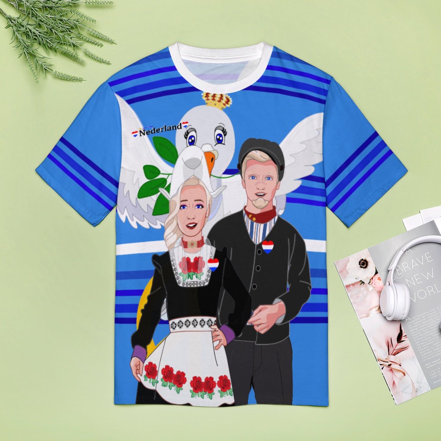 Women´s T-shirt 2 GLOBAL FREEDOM UNITED© Couple Nederland Deep Blue