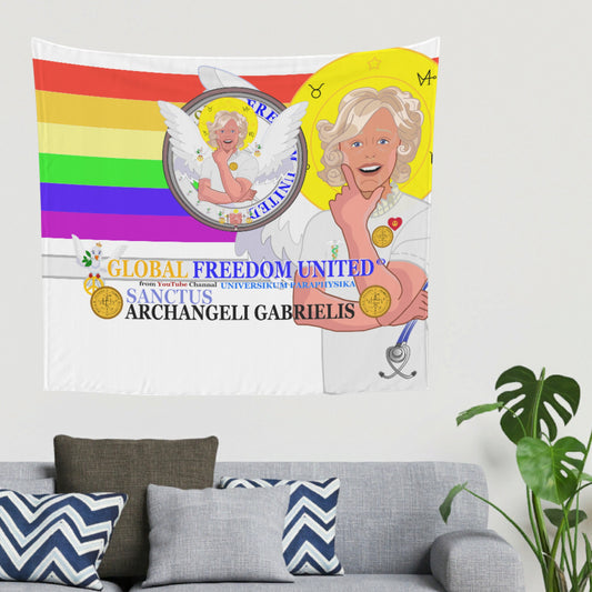 Tapestry GLOBAL FREEDOM UNITED© Archangel Gabriel For Peace Latein