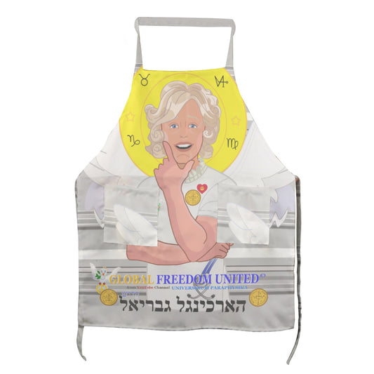 Apron GLOBAL FREEDOM UNITED© Archangel Gabriel Hebrew  Grey