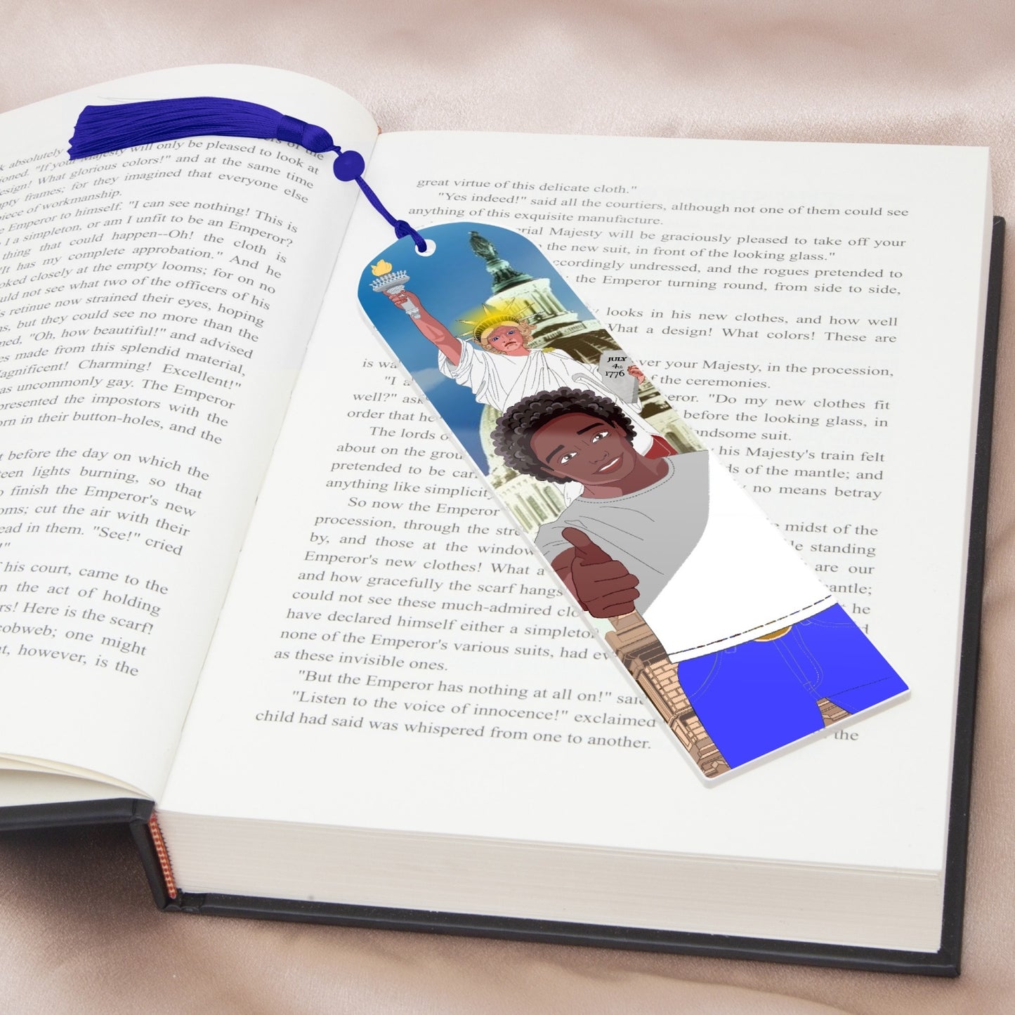 Acrylic Bookmark - Semicircle  GLOBAL FREEDOM UNITED© USA BOY V1