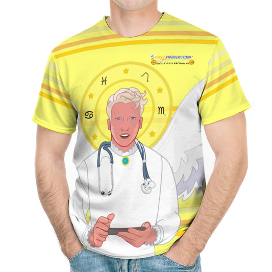 Men´s T-shirt GLOBAL FREEDOM UNITED© Archangel Rafael Old Latin Yellow