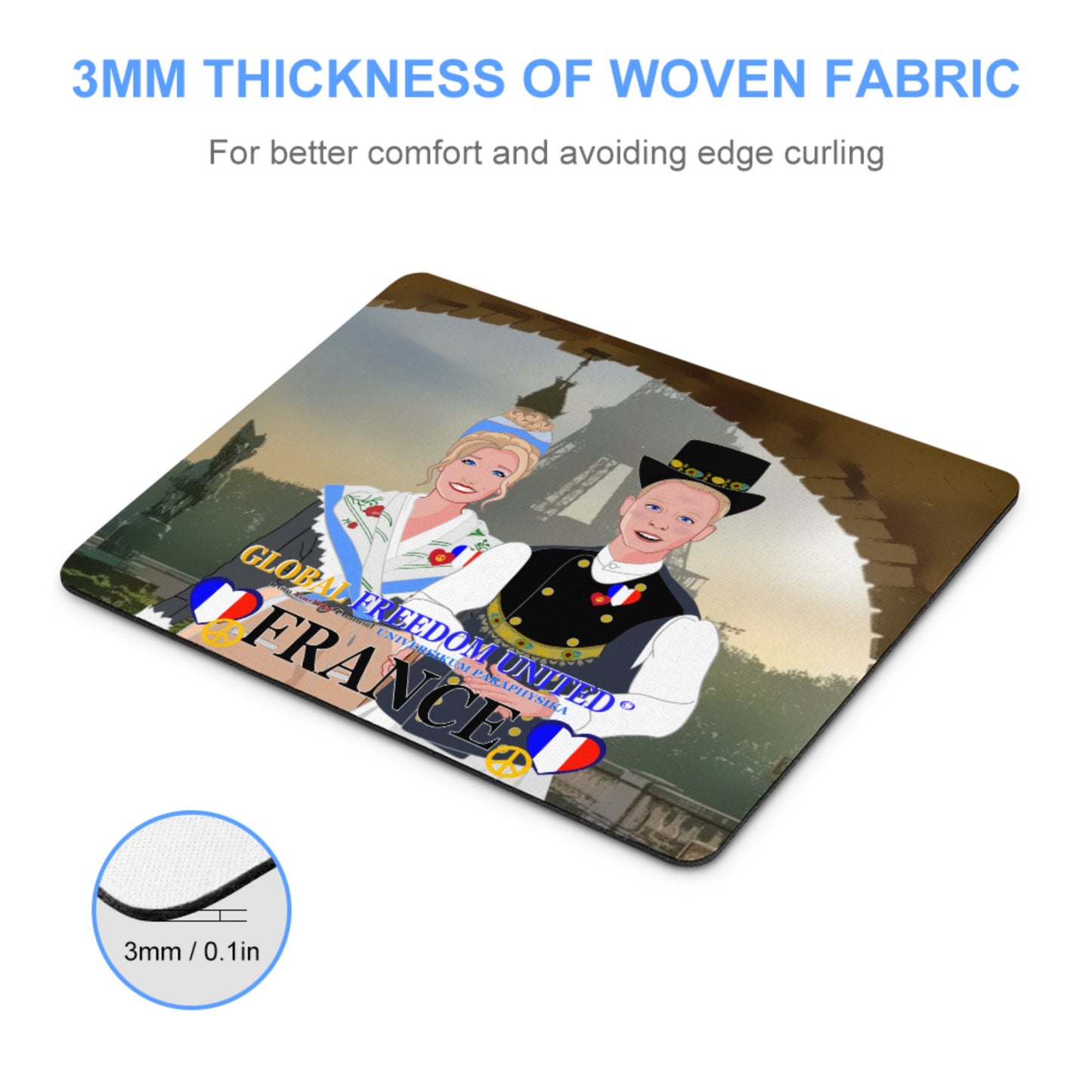 Mouse Pad GLOBAL FREEDOM UNITED© Couple French