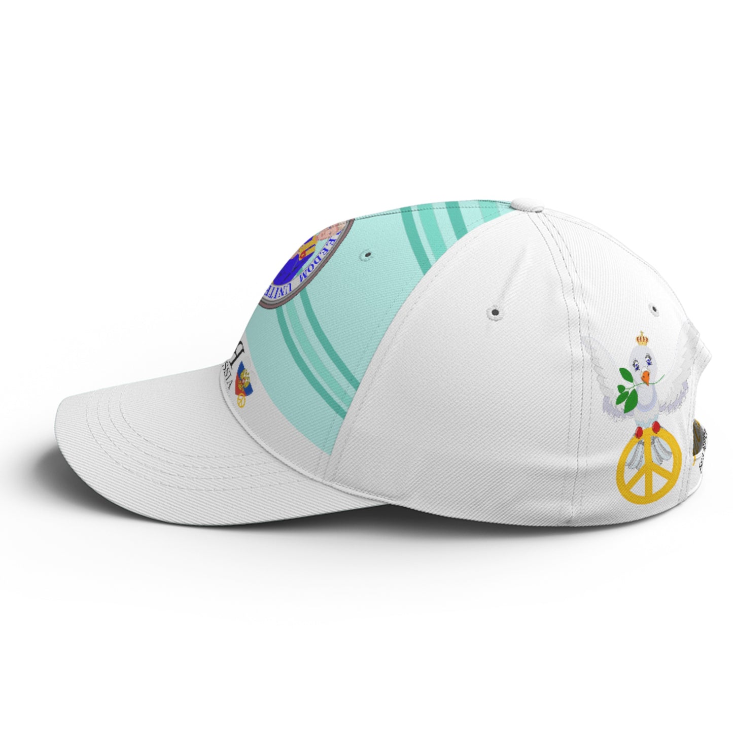 Basketball Cap GLOBAL FREEDOM UNITED© Couple Russia Light Green