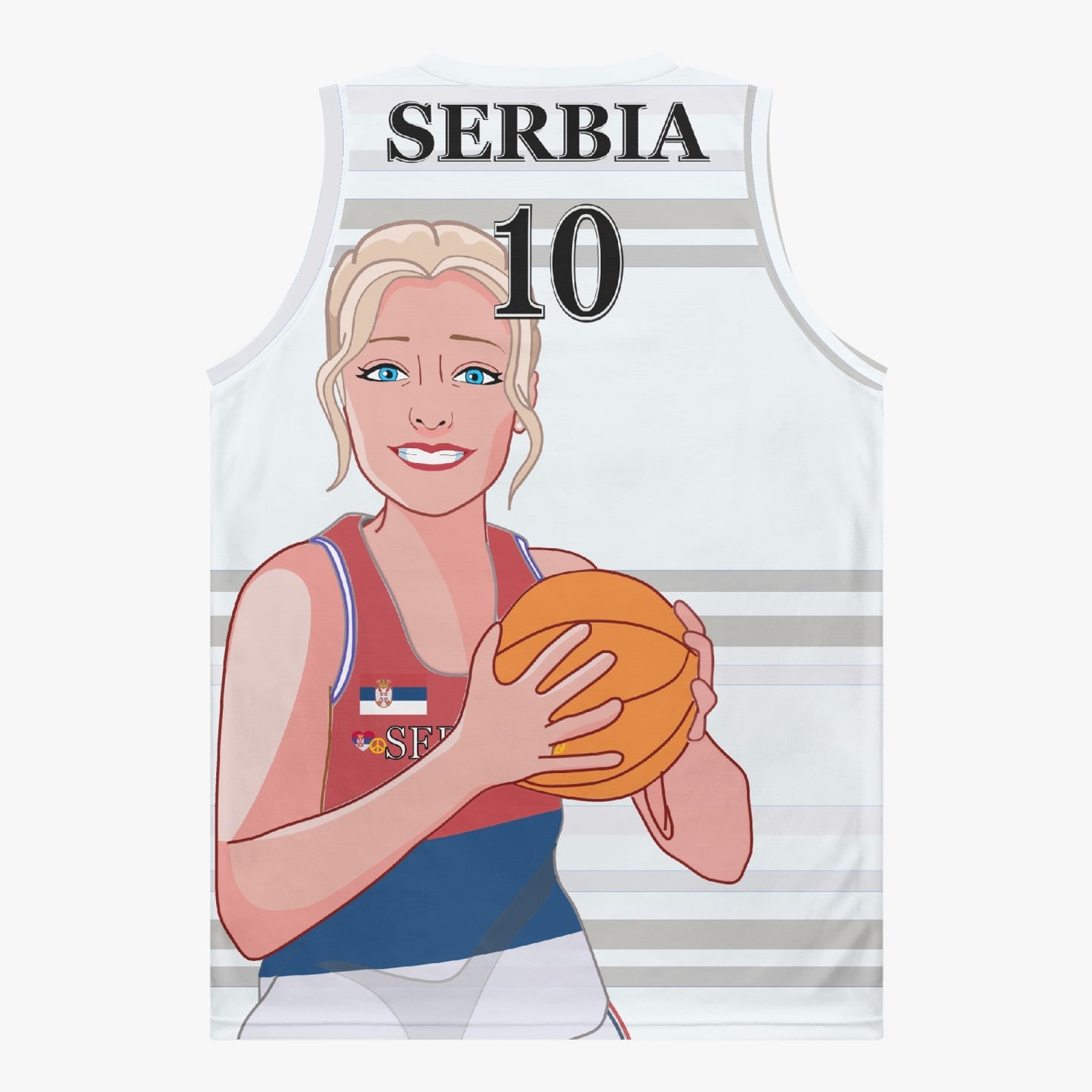 Basketball Jersey GLOBAL FREEDOM UNITED COUPLE EDITION WOMEN SERBIA v2 10