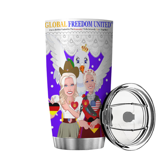 Tumbler GLOBAL FREEDOM UNITED© Women Germany & USA Lilac2
