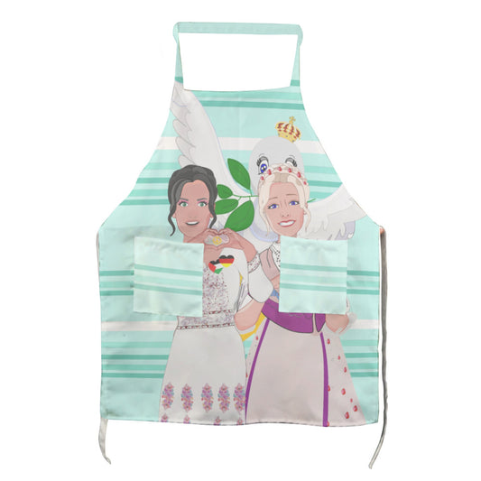 Apron GLOBAL FREEDOM UNITED© Women Palestina & Germany Light Green