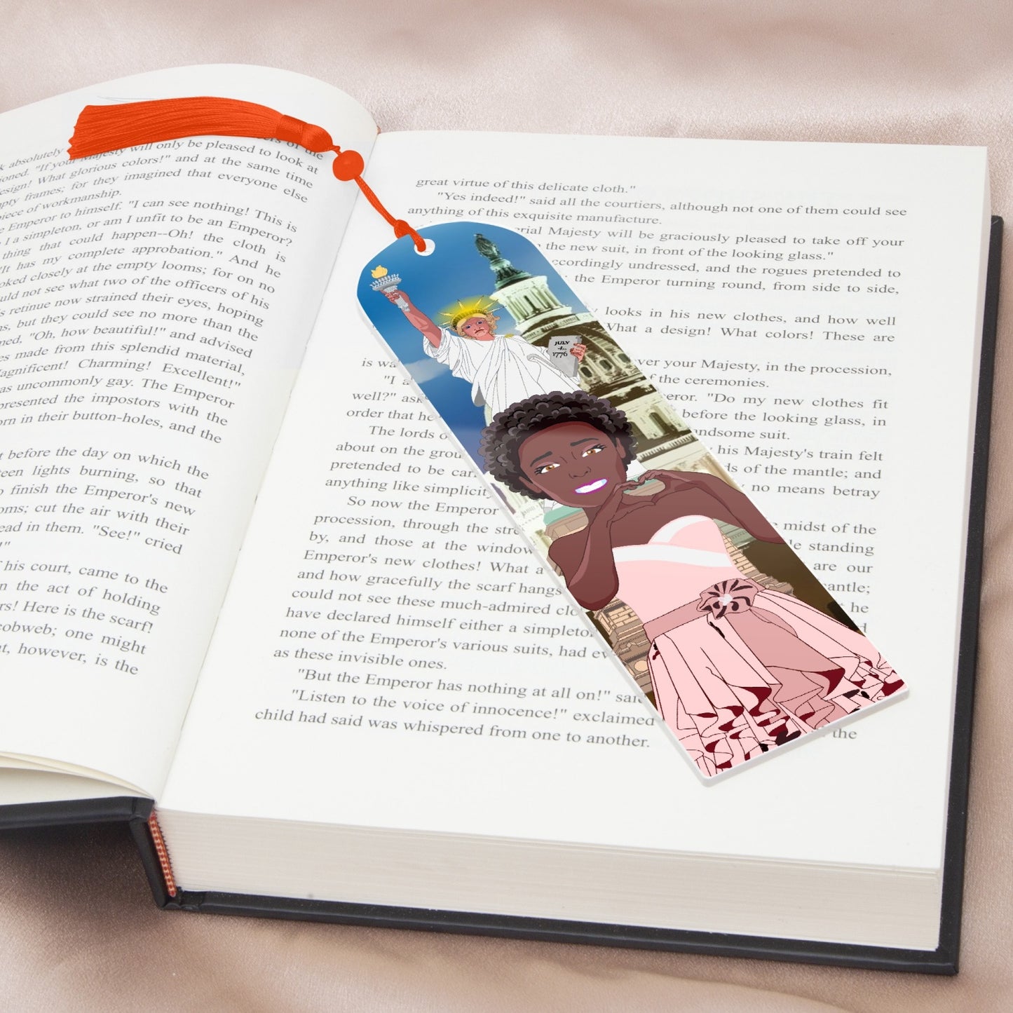 Acrylic Bookmark - Semicircle GLOBAL FREEDOM UNITED© USA GIRL V1