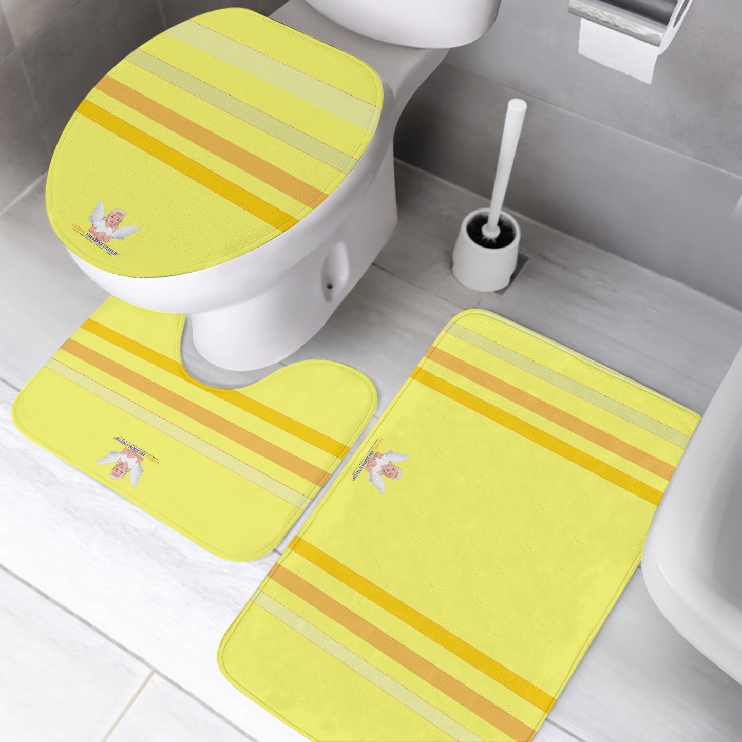 GLOBAL FREEDOM UNITED© Pcs Toilet Rug Set