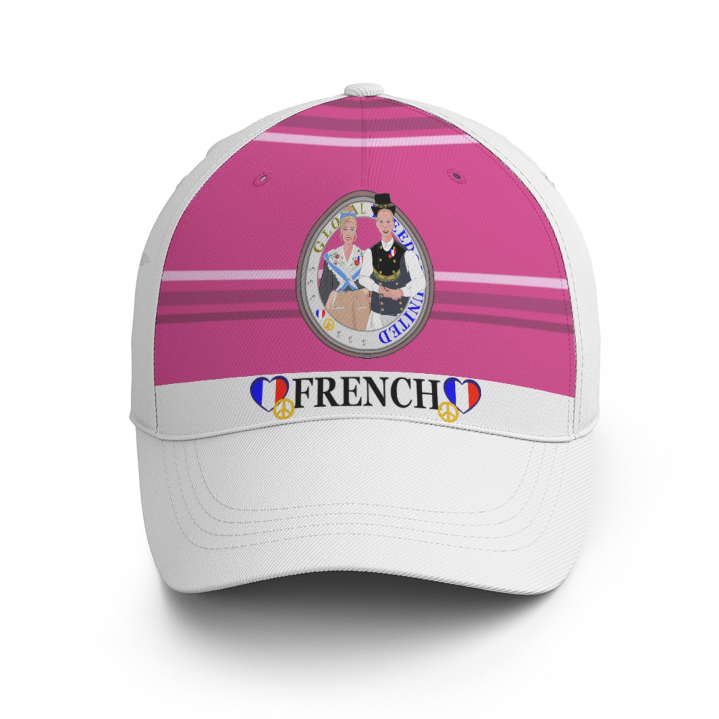 Basketball Cap GLOBAL FREEDOM UNITED© Couple French Pink2
