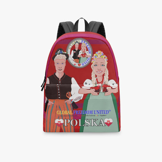 GLOBAL FREEDOM UNITED© Couple Poland Red - All-over-print Canvas Backpack