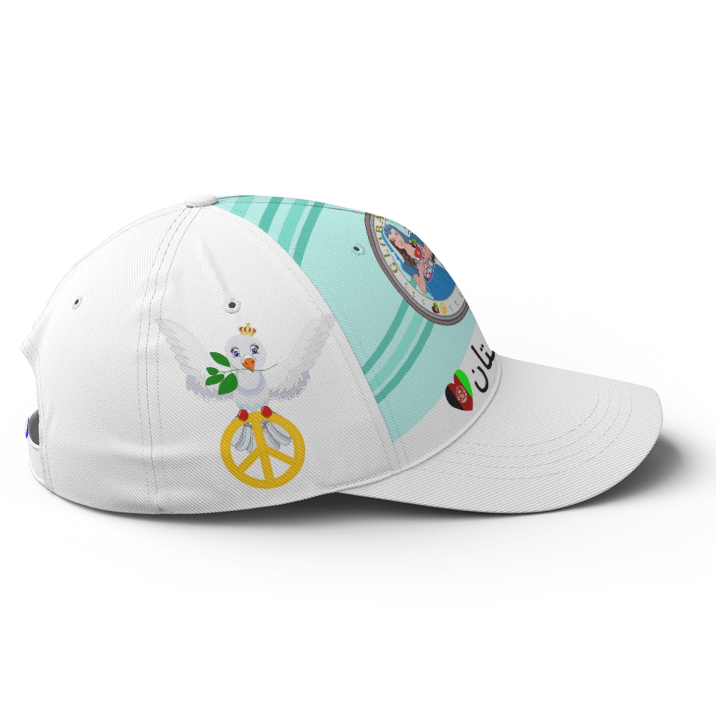 Basketball Cap GLOBAL FREEDOM UNITED© Couple Afghanistan Light Green