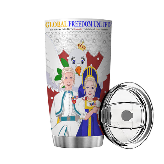 Tumbler GLOBAL FREEDOM UNITED© Women Russia & USA Red
