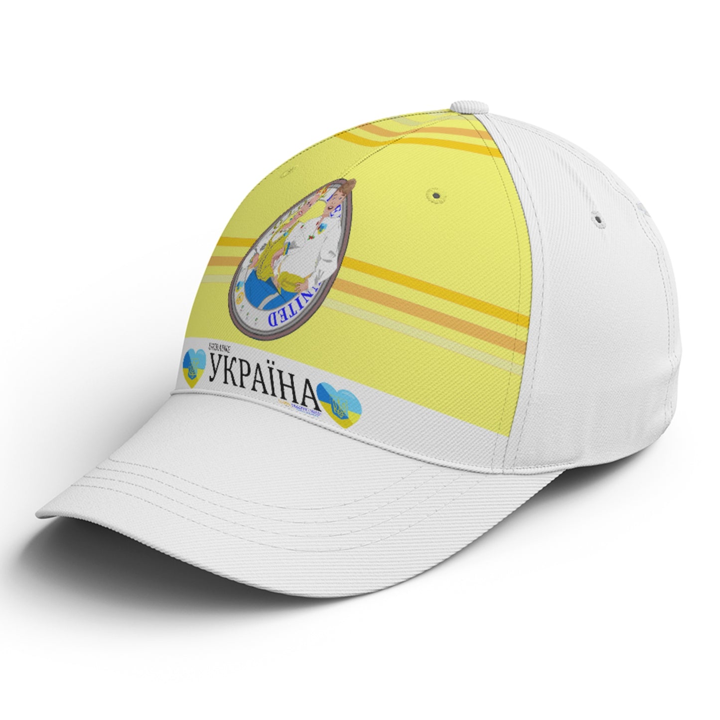 Basketball Cap GLOBAL FREEDOM UNITED© Couple Ukrain Yellow