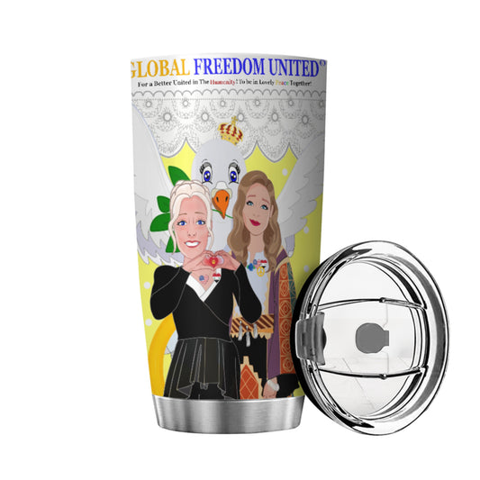 Tumbler GLOBAL FREEDOM UNITED© Women Syria & USA Yellow