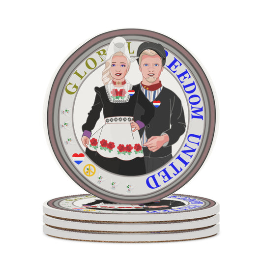 Ceramic Coasters GLOBAL FREEDOM UNITED© Couple Nederland