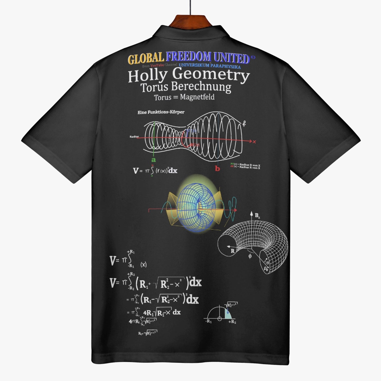 Holly Geometry Torus Code GLOBAL FREEDOM UNITED© Handmade AOP Men Polo Shirt