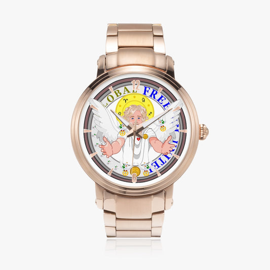 New Steel Strap Automatic Watch (With Indicators) GLOBAL FREEDOM UNITED ARCHANGEL URIEL