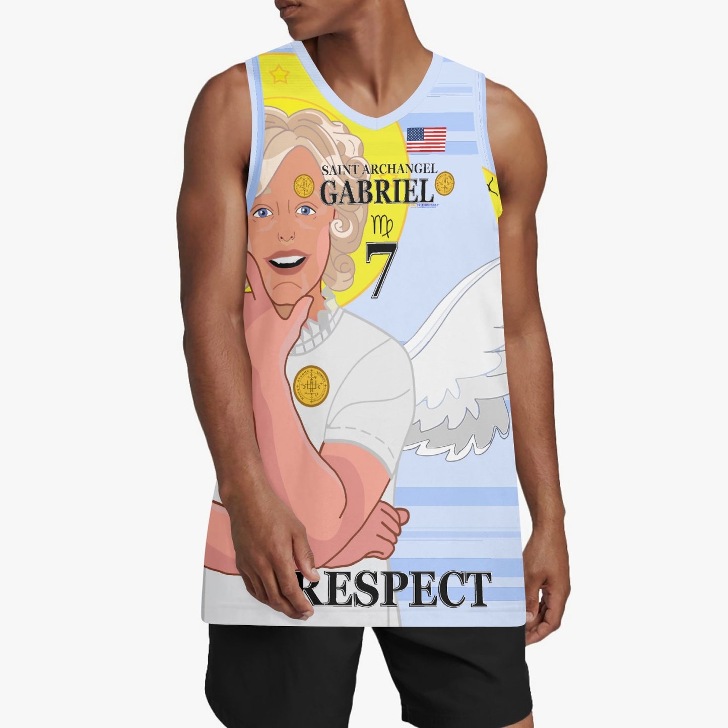 Basketball Jersey GLOBAL FREEDOM UNITED ARCHANGEL GABRIEL USA 7