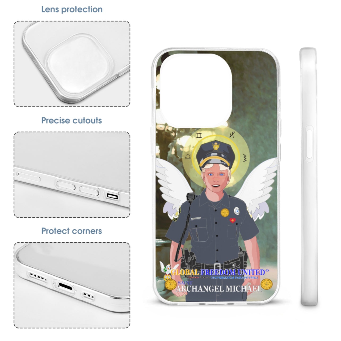 Phone Case GLOBAL FREEDOM UNITED© Archangel Michael As Policemen