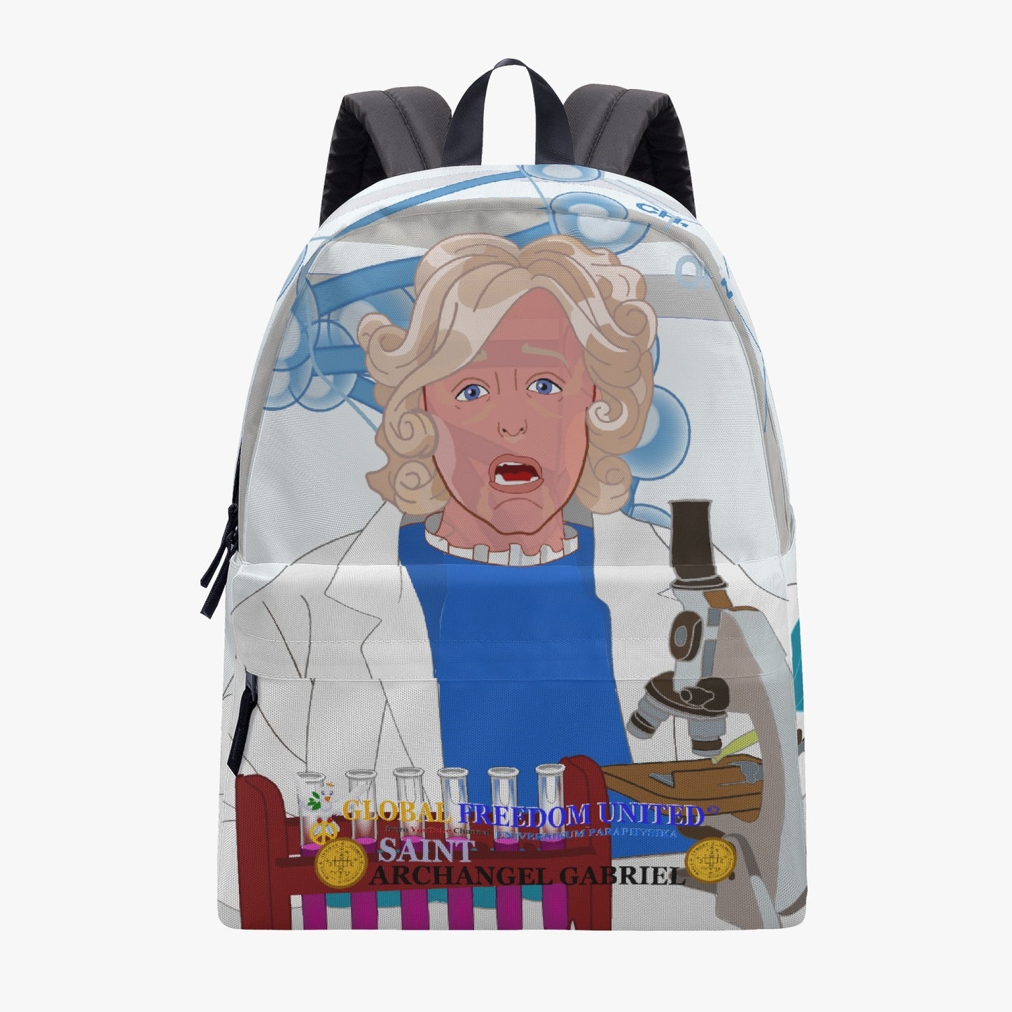 GLOBAL FREEDOM UNITED© Archangel Gabriel LAB Wight - All-over-print Canvas Backpack