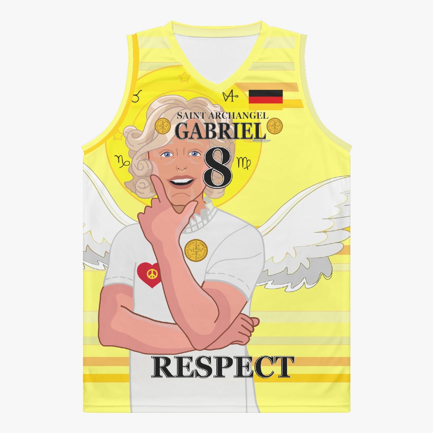 Basketball Jersey GLOBAL FREEDOM UNITED ARCHANGEL GABRIEL GERMANY 8