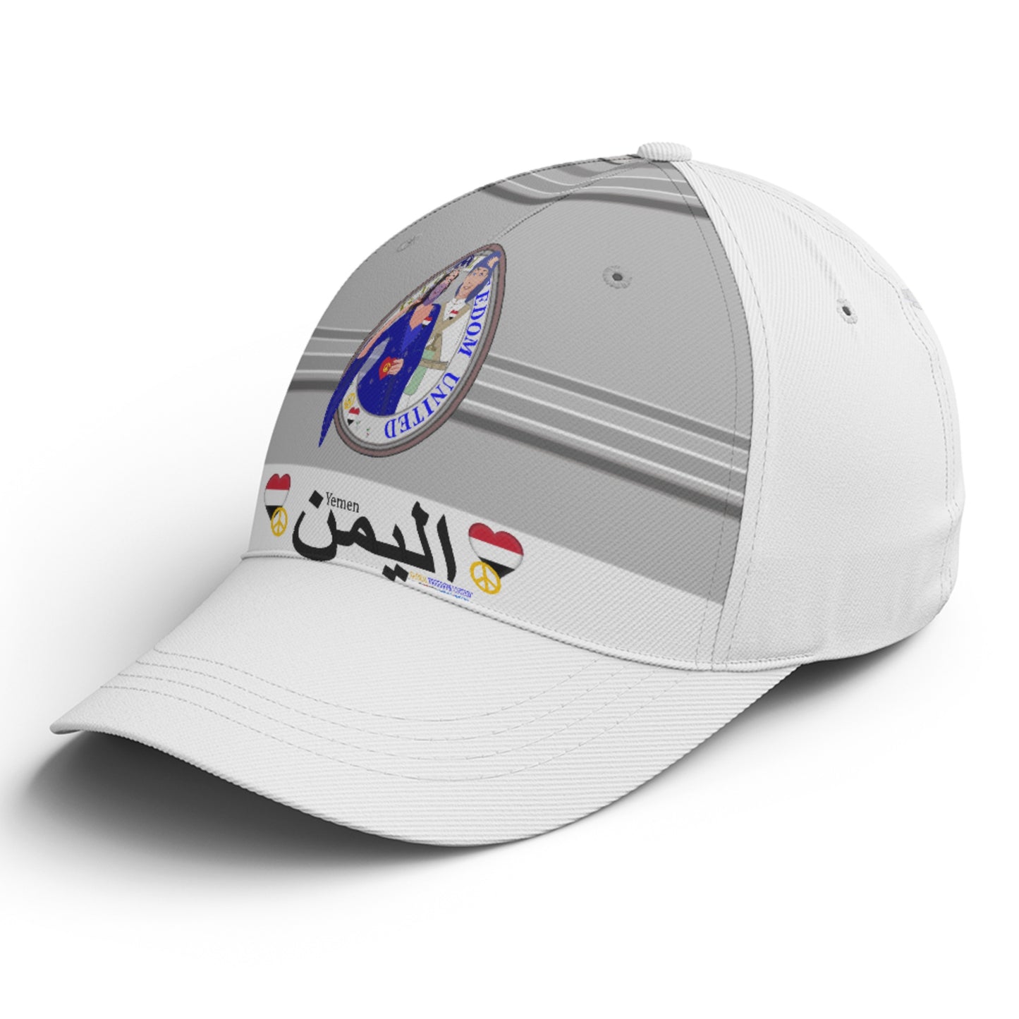 Basketball Cap GLOBAL FREEDOM UNITED© Couple Yemen Grey