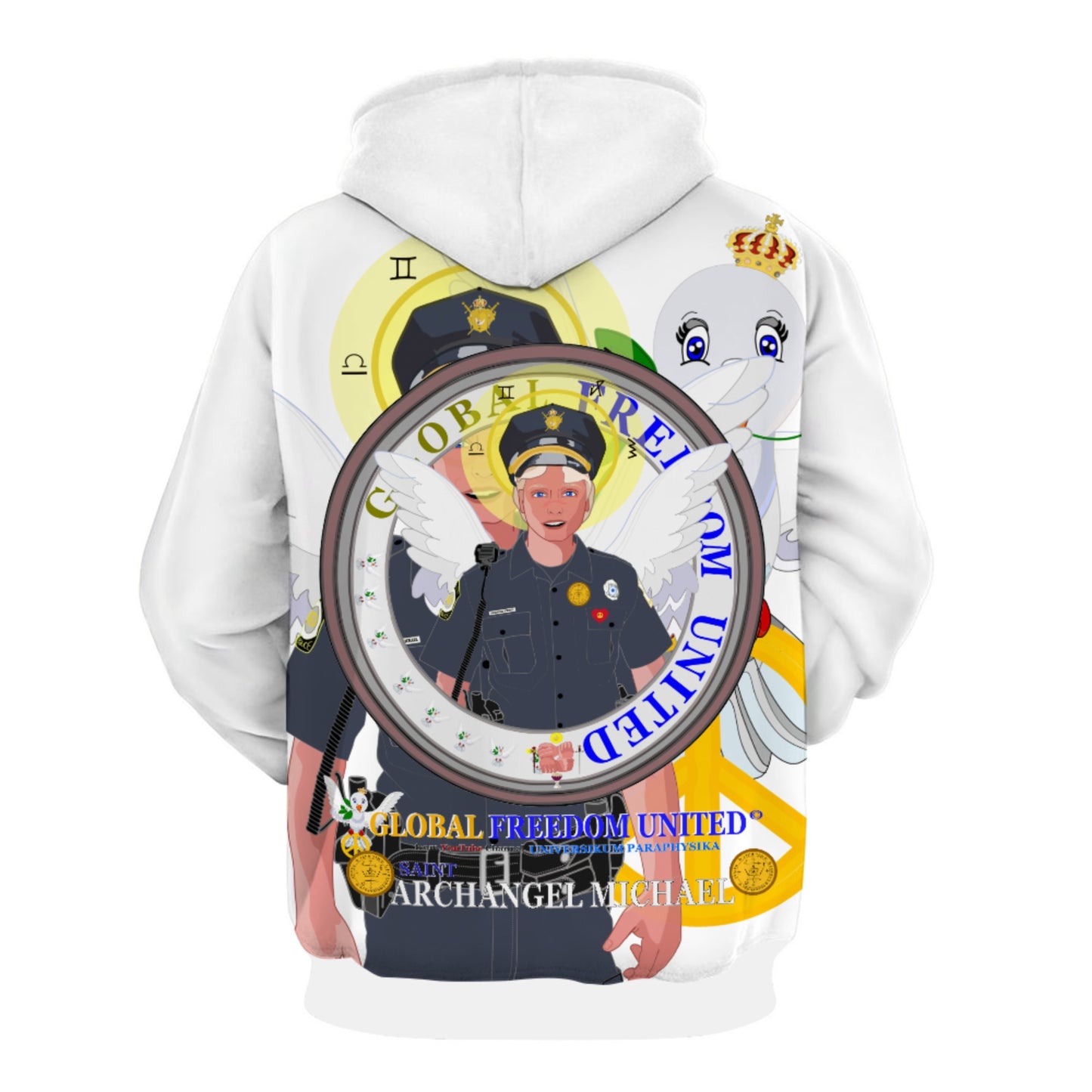 Hoodie GLOBAL FREEDOM UNITED© Archangel Michael As Policemen Big