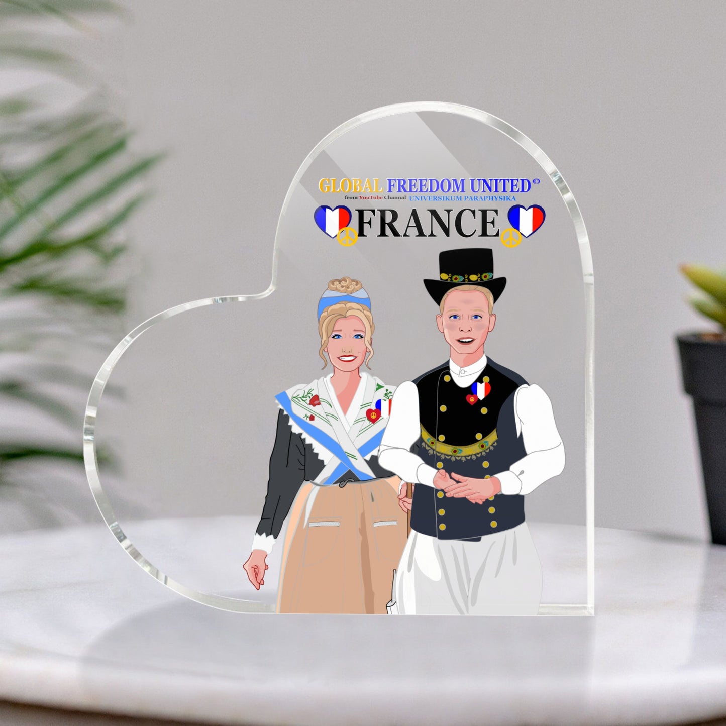 Acryl Haerd GLOBAL FREEDOM UNITED© Couple France Tradition