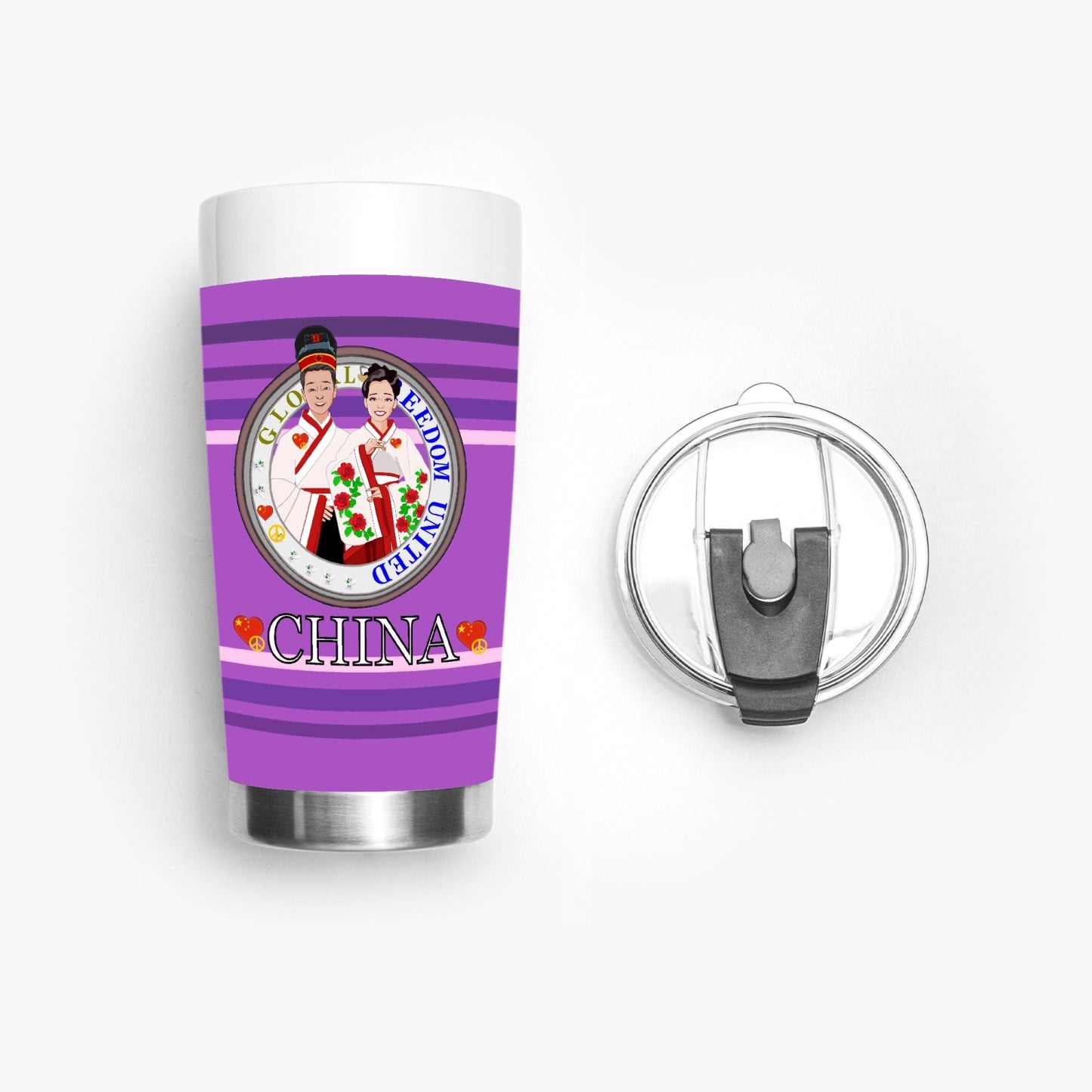 GLOBAL FREEDOM UNITED© Couple China Lilac - Tumbler