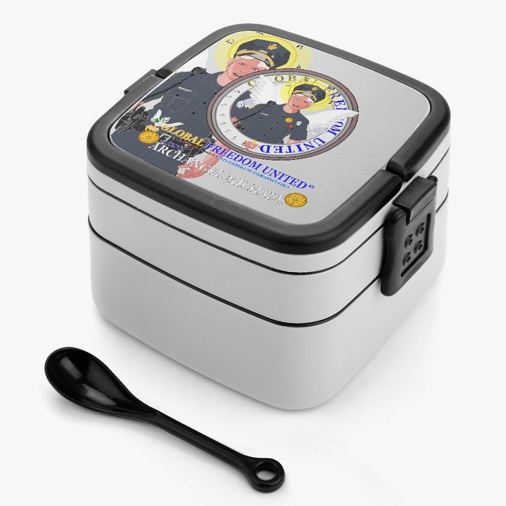 Double-layer Lunch Box GLOBAL FREEDOM UNITED© Archangel Michael Policemen