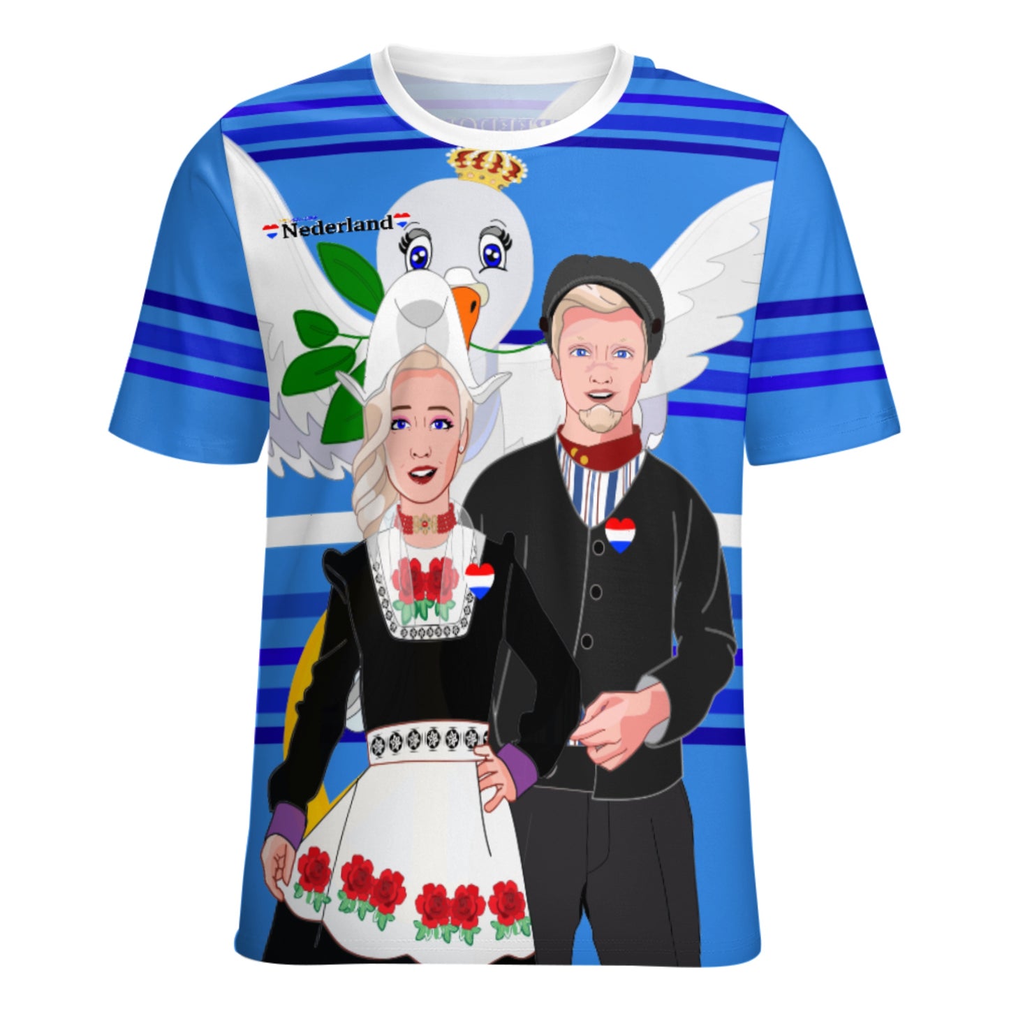 Women´s T-shirt 2 GLOBAL FREEDOM UNITED© Couple Nederland Deep Blue