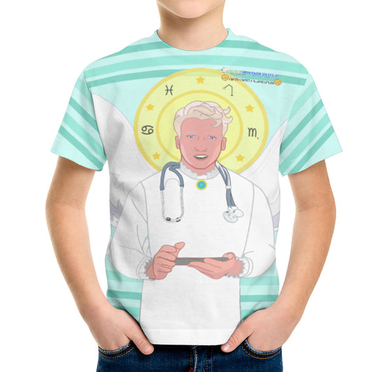 Kid´s T-shirt Global Freedom United© Archangel Rafael Old Latin Light Green