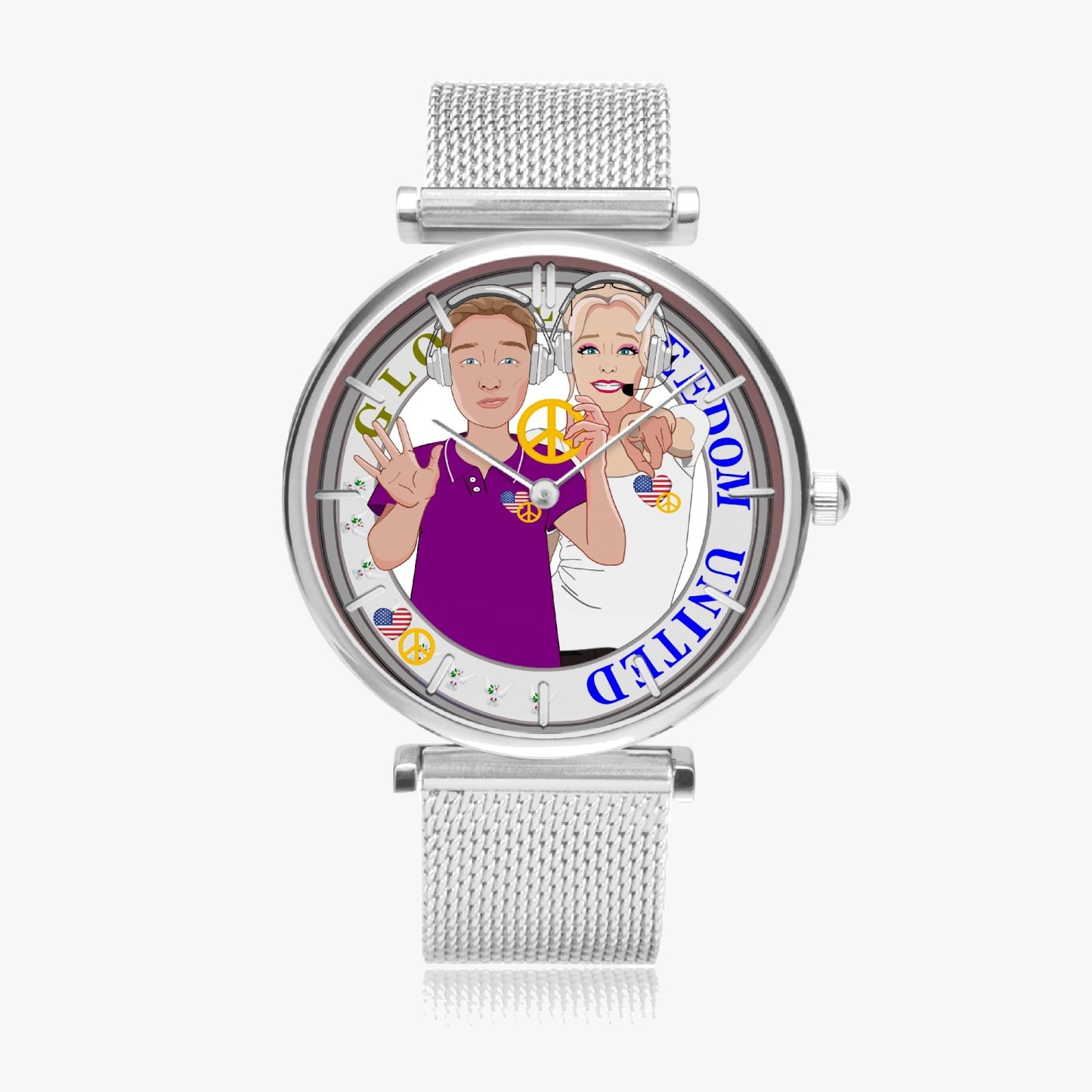 GLOBAL FREEDOM UNITED© Couple Wight American - New Stylish Ultra-Thin Quartz Watch (With Indicators)