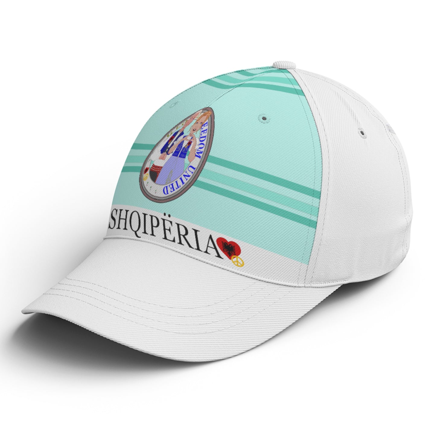 Basketball Cap GLOBAL FREEDOM UNITED© Couple Albania Light Green