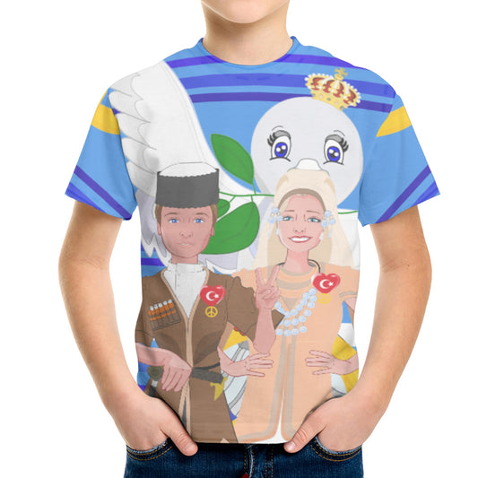 Kid´s T-shirt GLOBAL FREEDOM UNITED© Couple Turkey Deep Blue