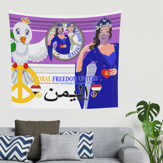 Tapestry GLOBAL FREEDOM UNITED© Couple Yemen Lilac