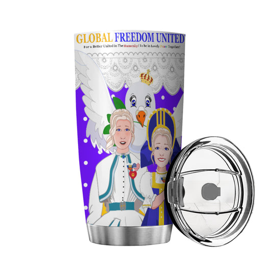 Tumbler GLOBAL FREEDOM UNITED© Women Russia & USA Lilac2