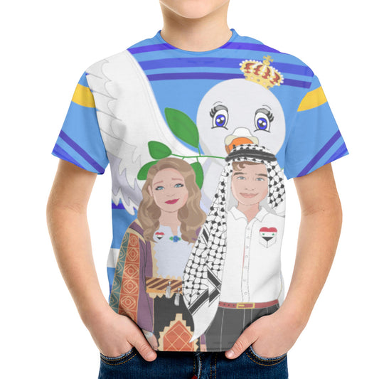 Kid´s T-shirt GLOBAL FREEDOM UNITED© Couple Syria  Deep Blue