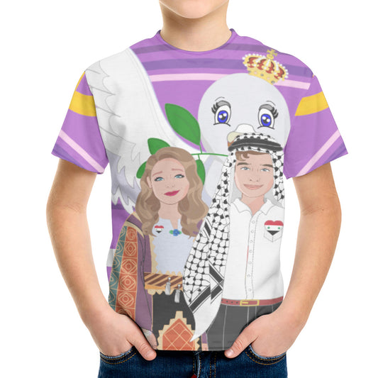 Kid´s T-shirt GLOBAL FREEDOM UNITED© Couple Syria  Lilac