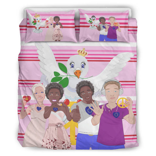 Bed Line GLOBAL FREEDOM UNITED©  Anti Racism & Fascism Pink1