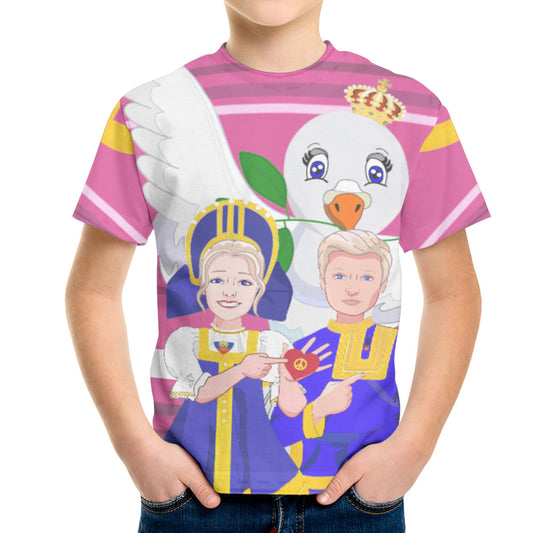 Kid´s T-shirt GLOBAL FREEDOM UNITED© Couple Russia Pink2