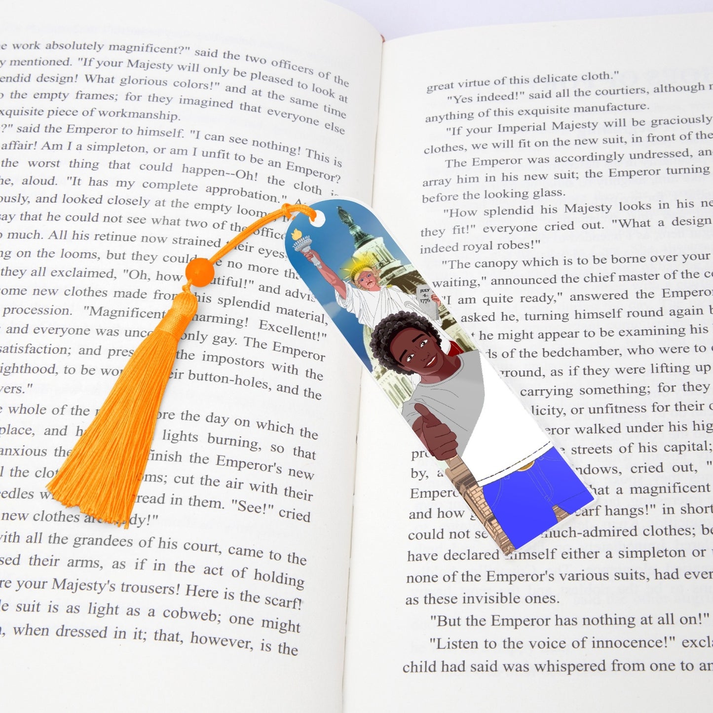 Acrylic Bookmark - Semicircle  GLOBAL FREEDOM UNITED© USA BOY V1