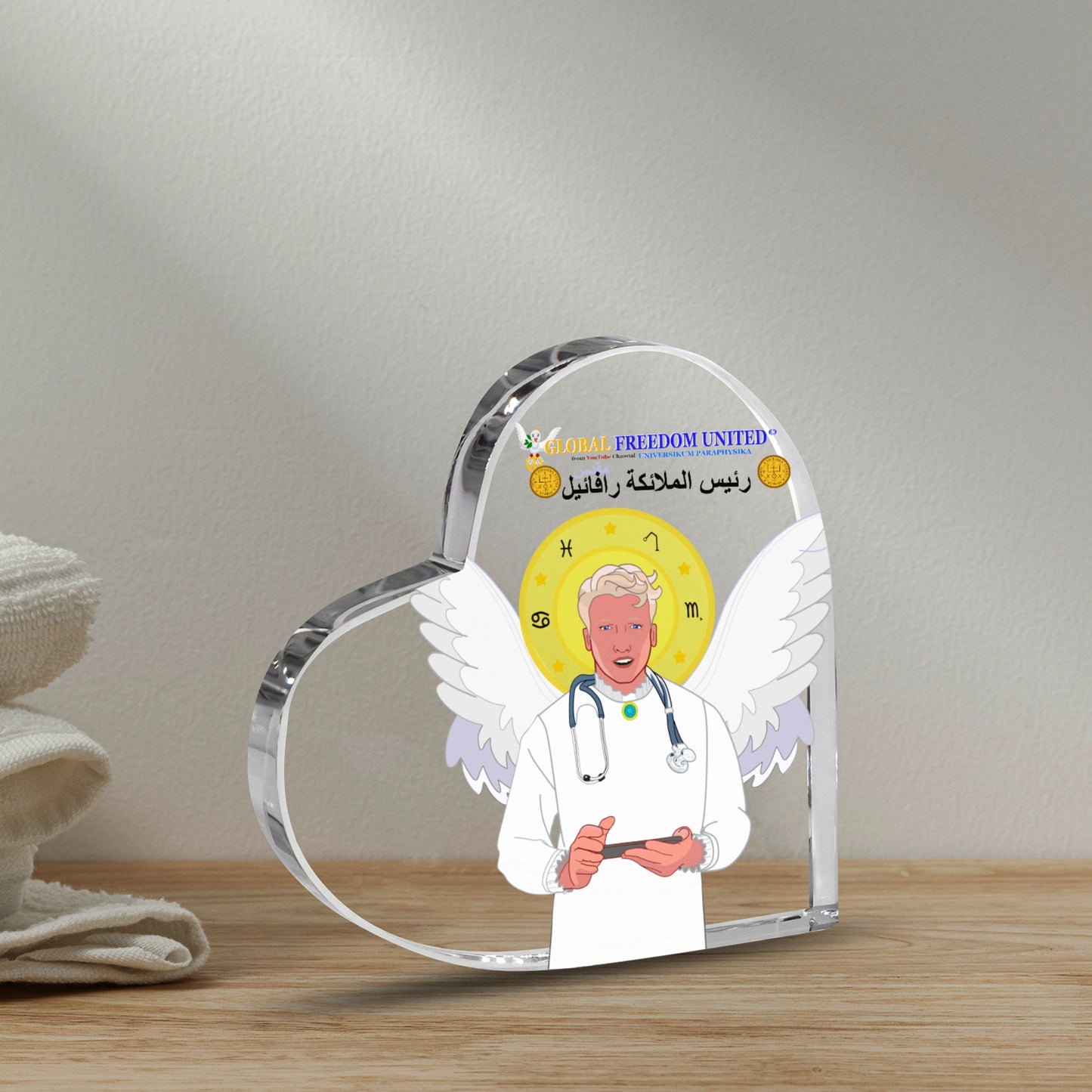 Acryl Haerd GLOBAL FREEDOM UNITED© Archangel Rafael Arabic