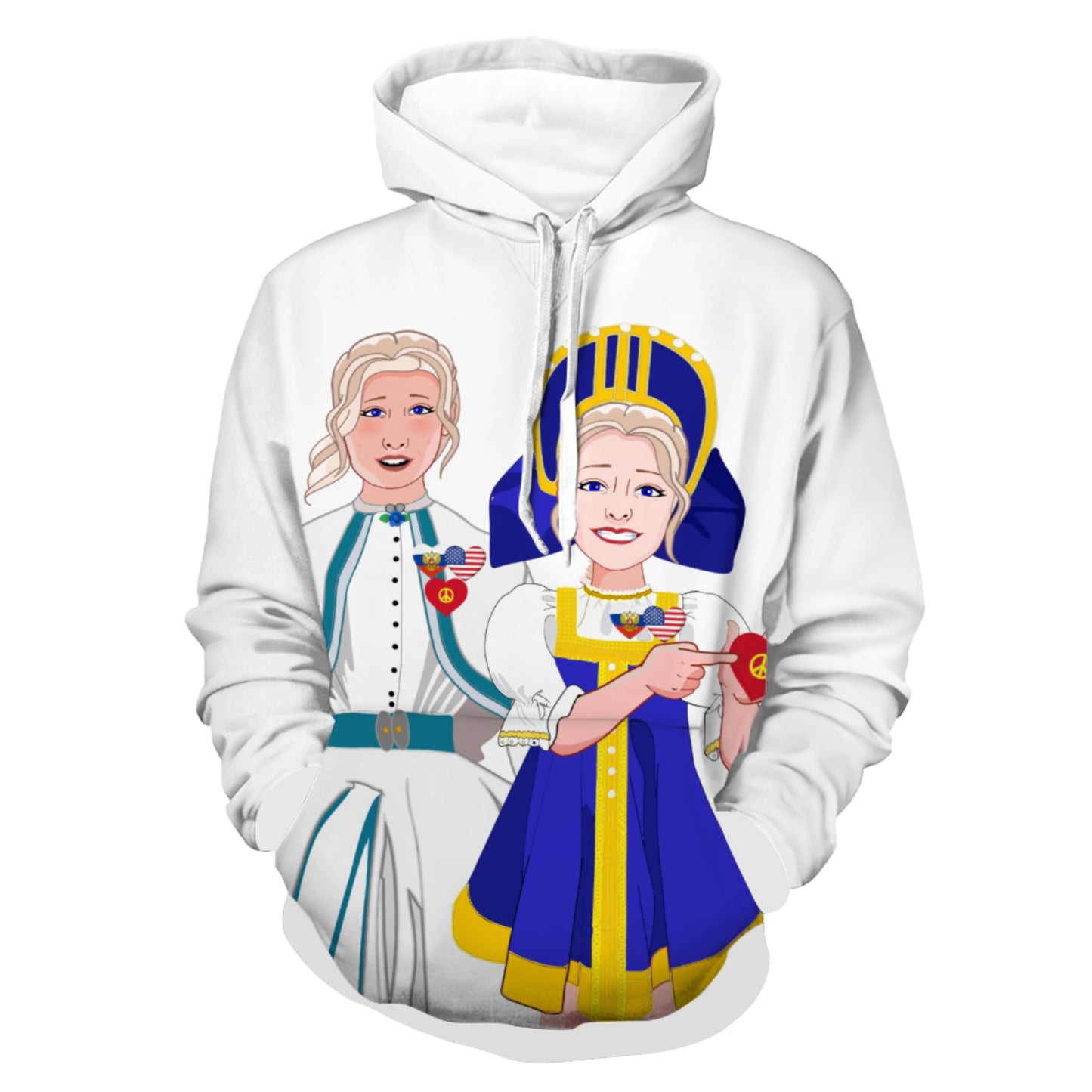 Hoodie GLOBAL FREEDOM UNITED© Women Russia & USA