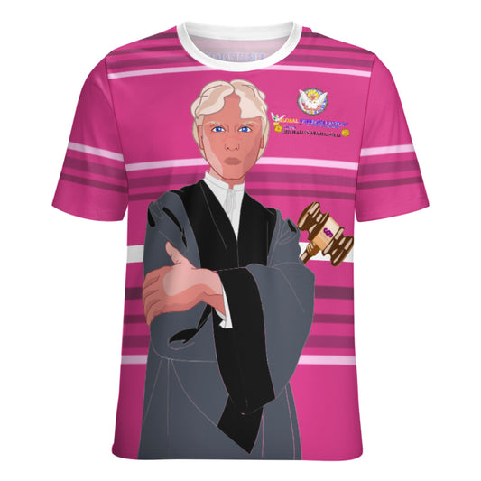 Women´s T-shirt  Global Freedom United© Archangel Michael In Latin V5 Pink2