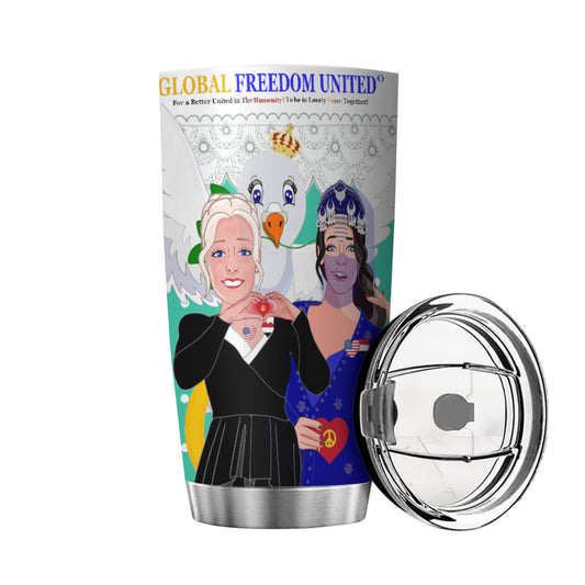 Tumbler GLOBAL FREEDOM UNITED© Women Yemen & USA Green
